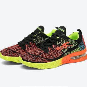 Omega Walk Women's Orthobud Orthopedic Shoes with Air Cushion (Orange, Neon)